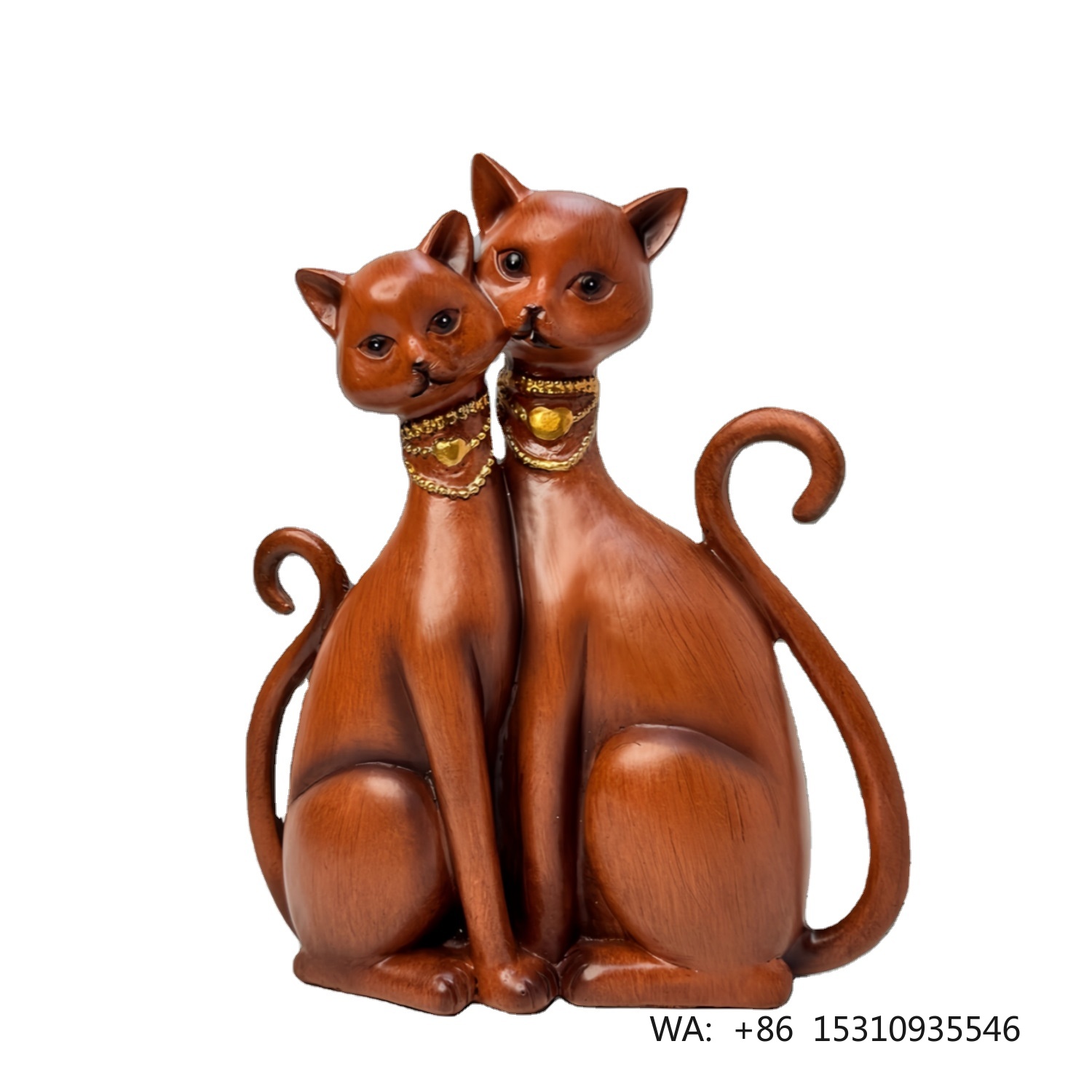 Home Decor Theme - バレンタインデーギフト 家の装飾絵画 恋人たちのホテル リビングルームの装飾 猫や動物を描いた樹脂工芸品 建築アートテーマ