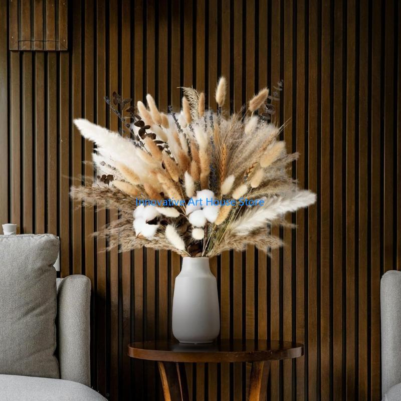E1PC ハンドギャザー 86 個ドライフラワーバンドルナチ - Pampas Grass Decor のレビューと価格