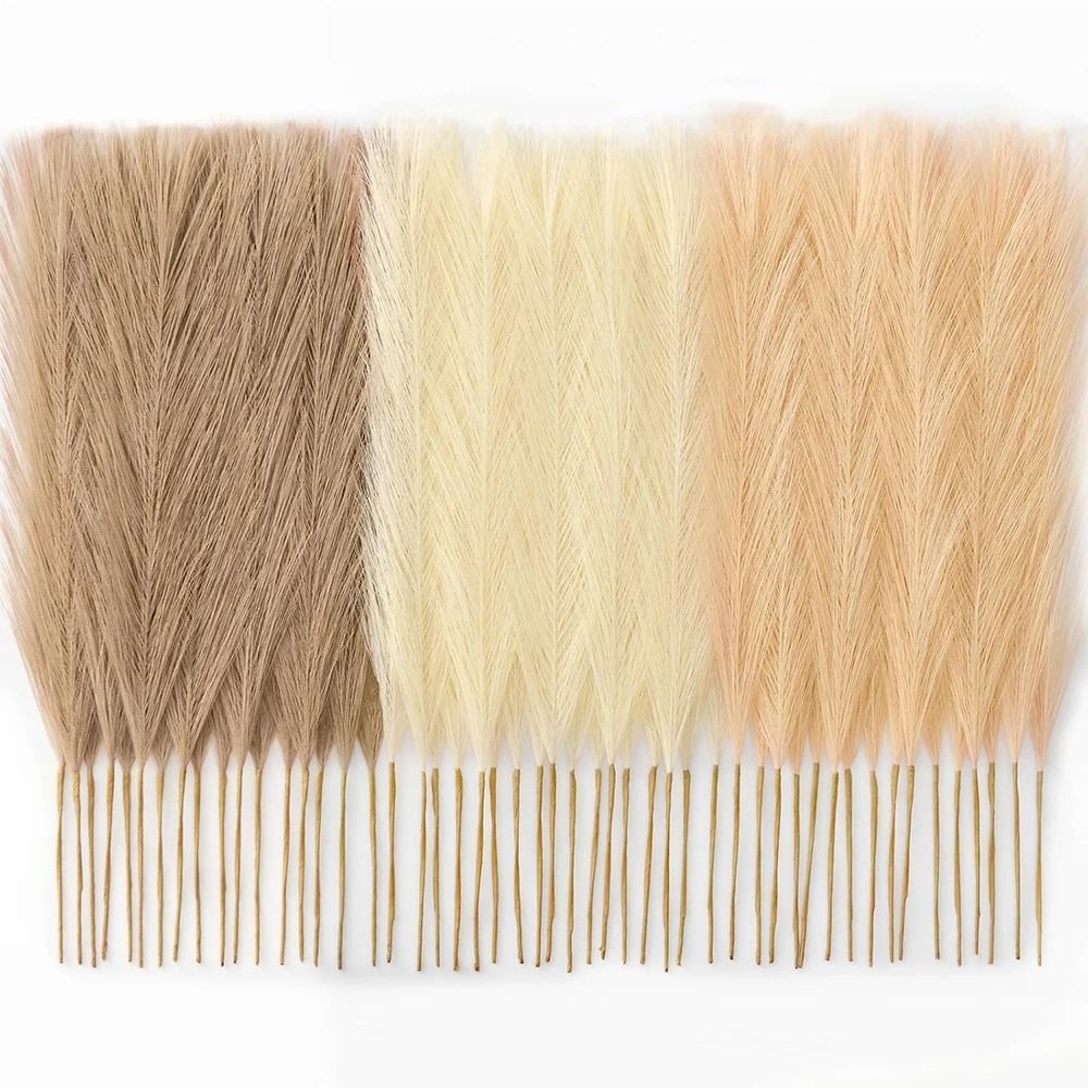 15本入り パンパスグラス 人工茎 リアルな造花 ホームデコ - Pampas Grass Decor のレビューと価格