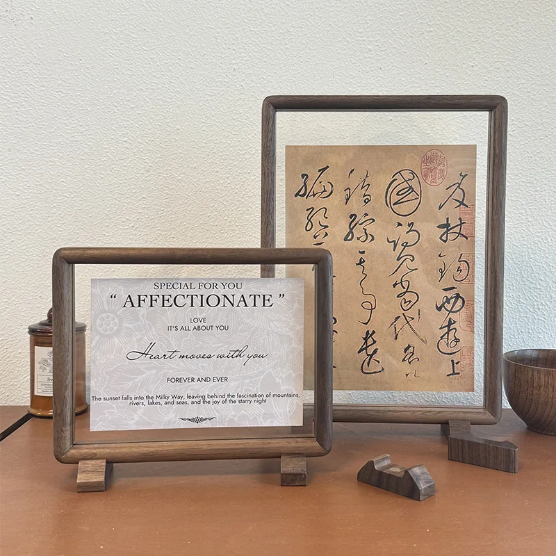 高級感のある、両面磁石付きの、6インチ×3インチの、無垢材の - Bamboo Photo Frame のレビューと価格